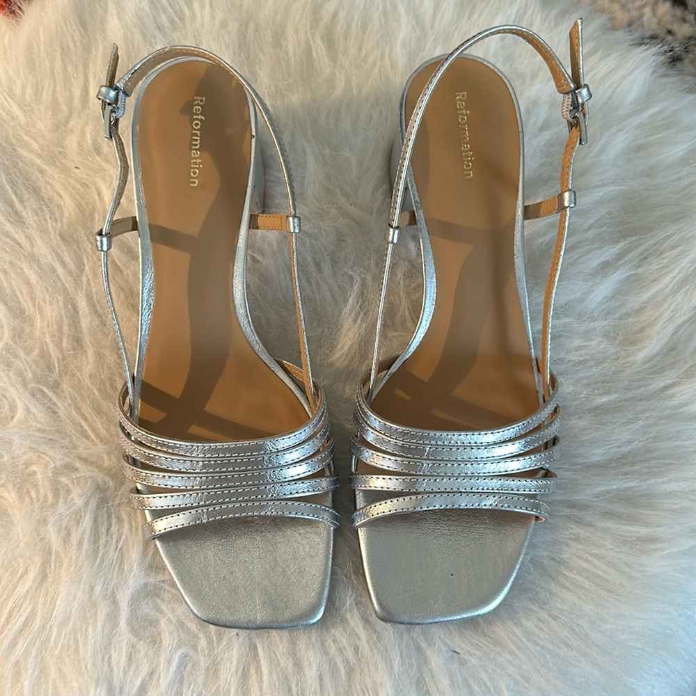 Reformation Elenora silver sandal
